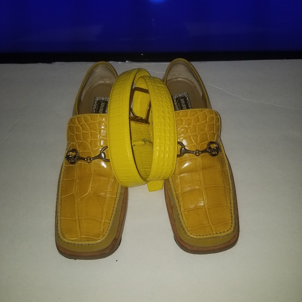 Alligator shoes and belt